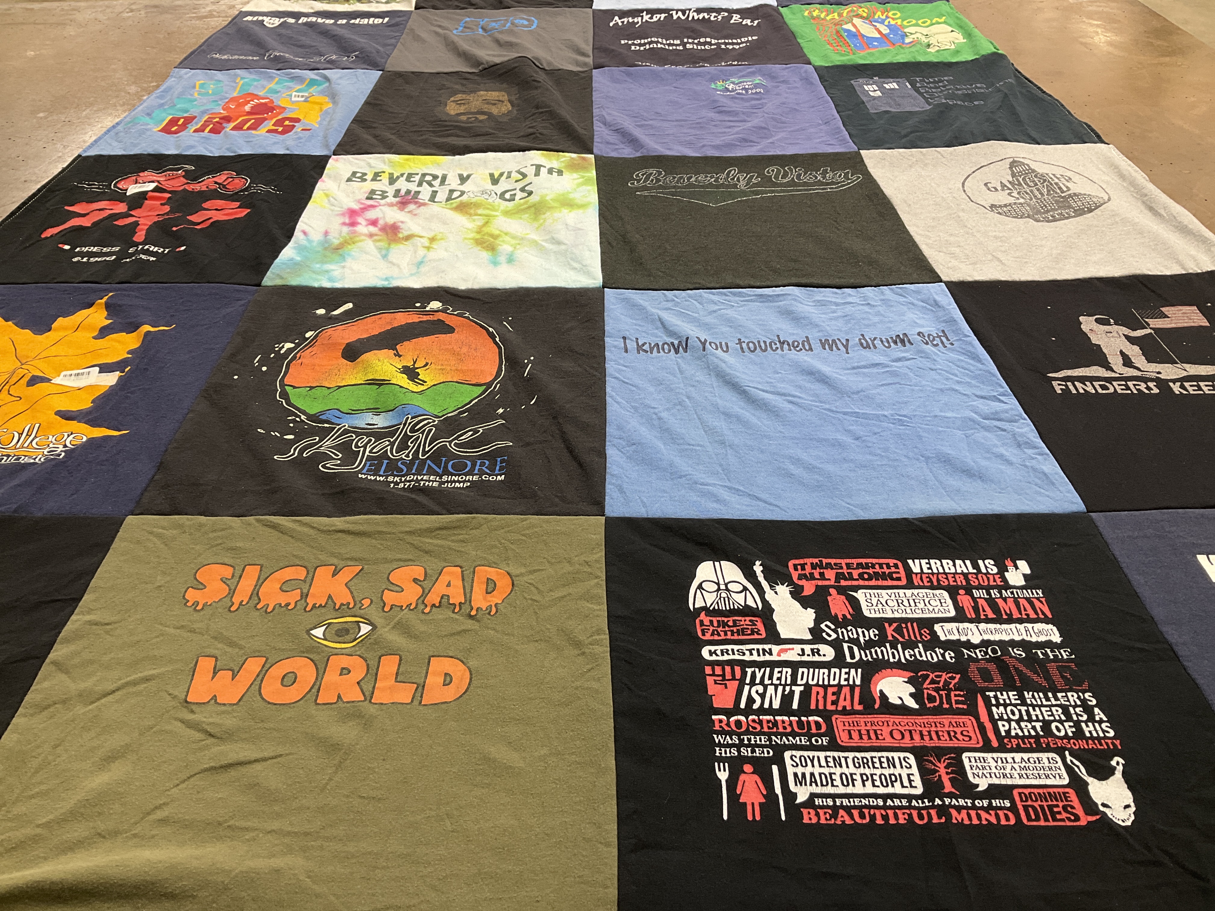 T-shirt quilt from beverly vista elementary school by Jonathan from CA