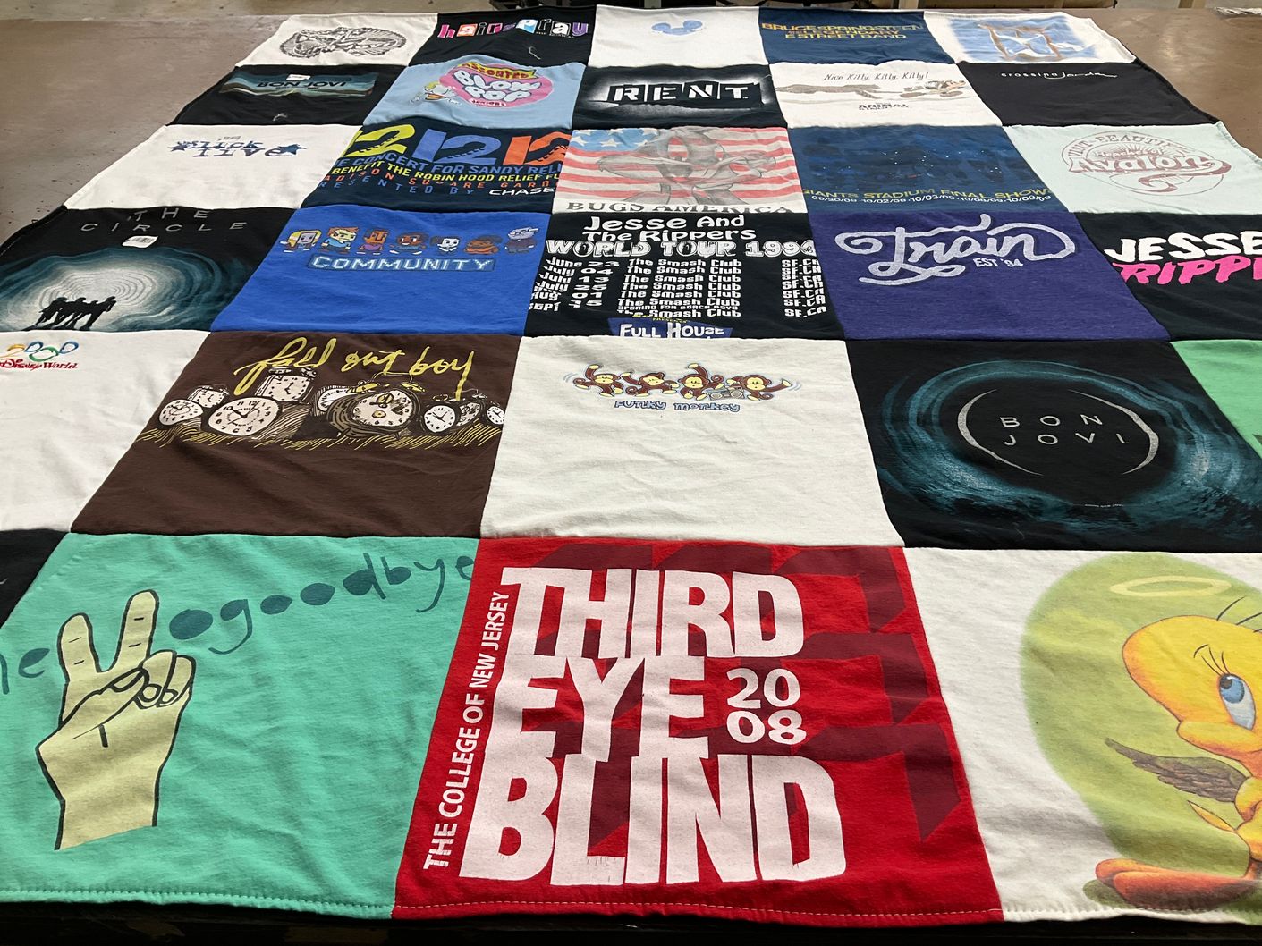 T-shirt quilt from the college of new jersey by Amanda from NJ