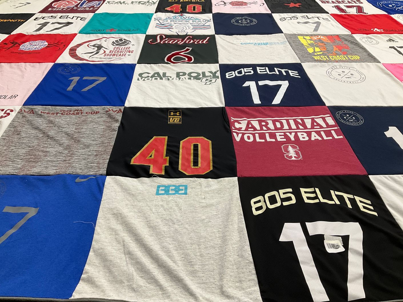 T-shirt quilt featuring stanford university, 805 elite by Victoria from CA