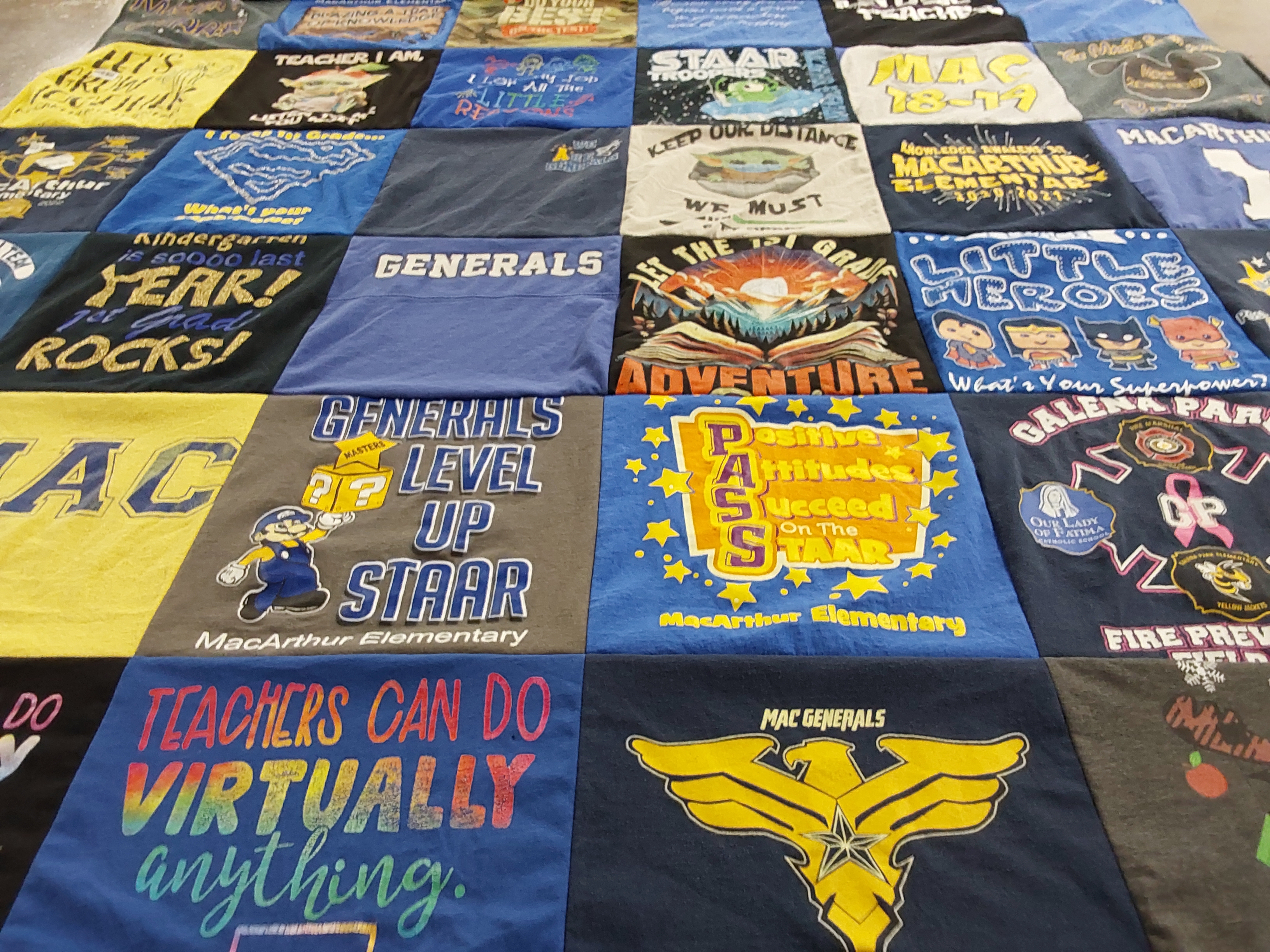 T-shirt quilt featuring mac generals by Austin from TX