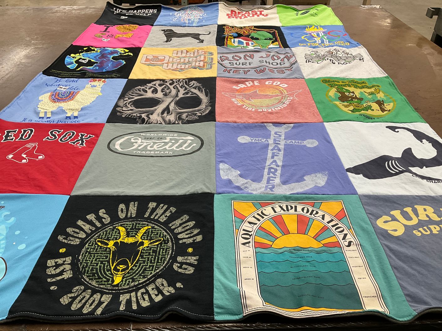 T-shirt quilt featuring boston red sox by Karen from MA