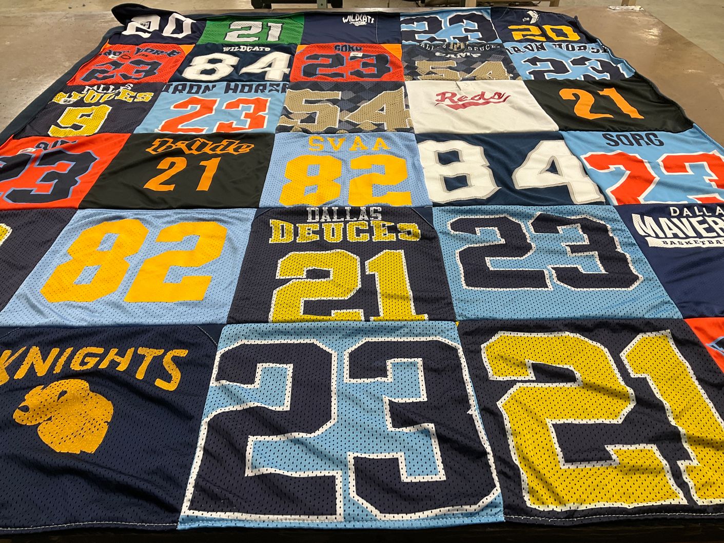 T-shirt quilt featuring dallas mavericks basketball by LORI from TX