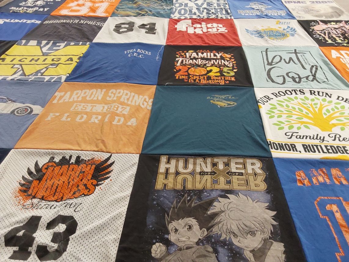 T-shirt quilt from university of michigan by monique from NJ