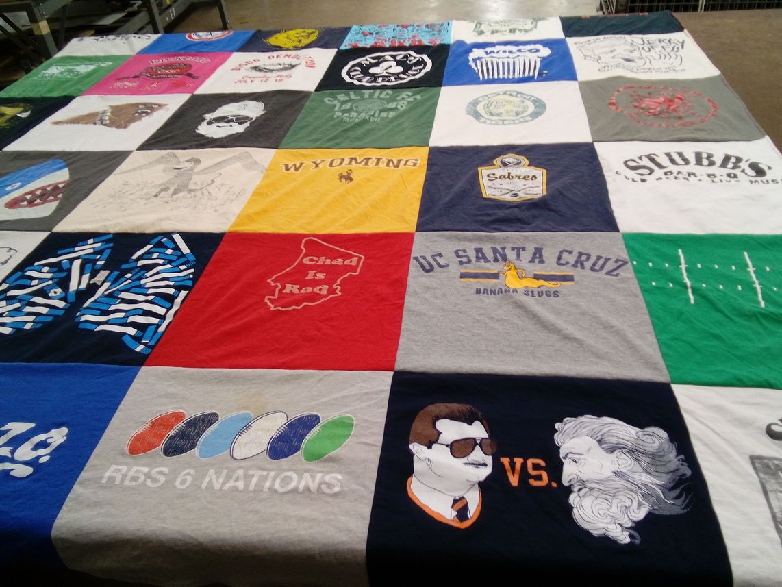 T-shirt quilt from university of california santa cruz by Daniel from SC