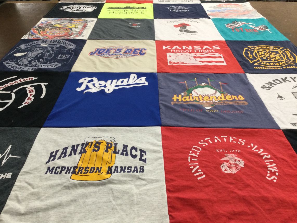 T-shirt quilt featuring royals by MICHAEL from KS