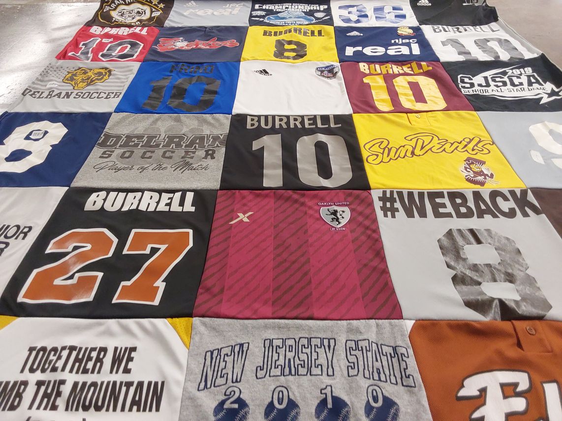 T-shirt quilt featuring oakly united, sun devils by Carolyn from NJ