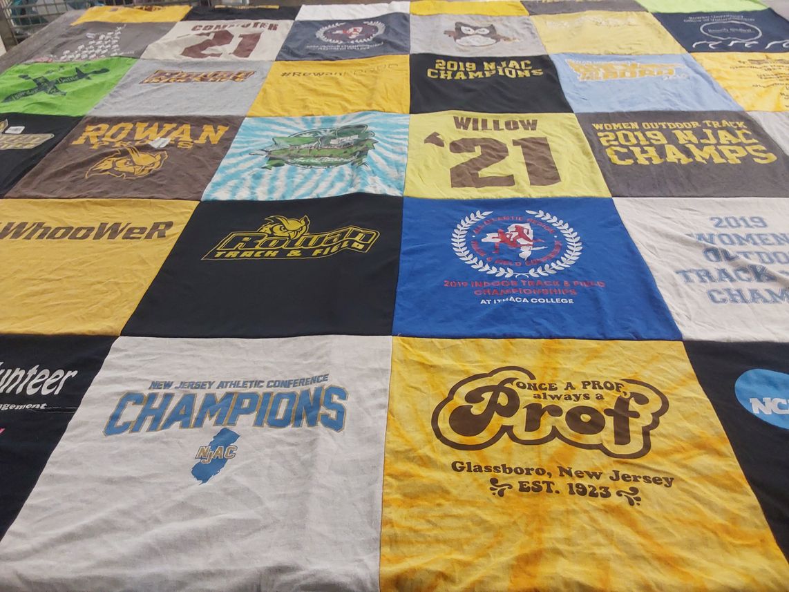 T-shirt quilt from rowan university by Olivia from NJ