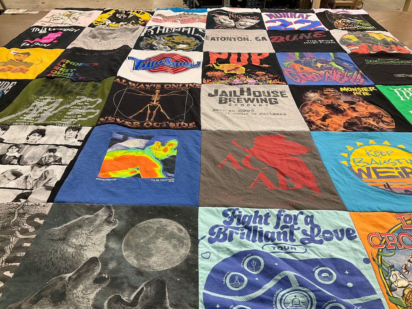 T-shirt quilt with music, brewing themes by TONYA from GA