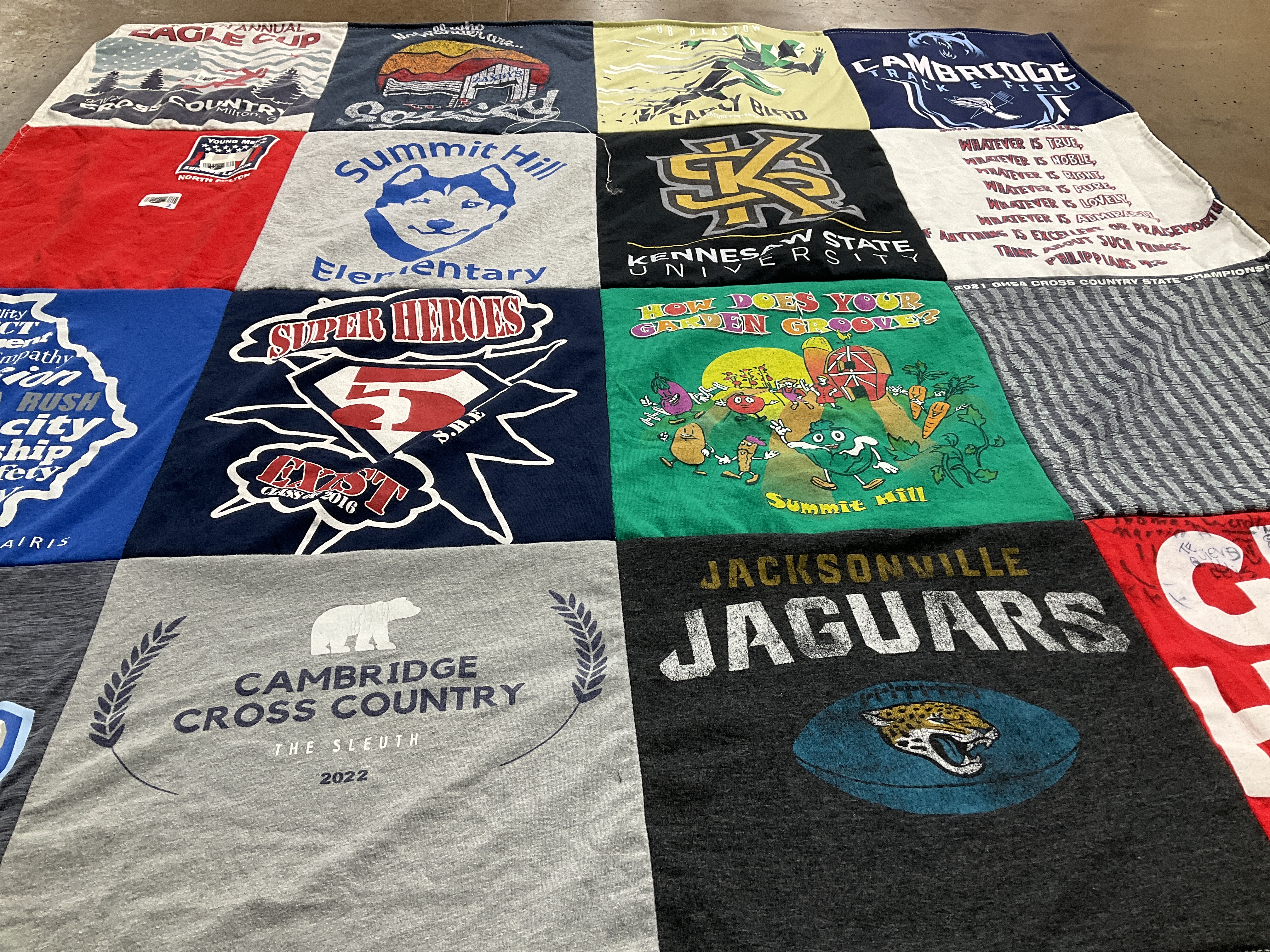 T-shirt quilt featuring jacksonville jaguars by Jenny from GA