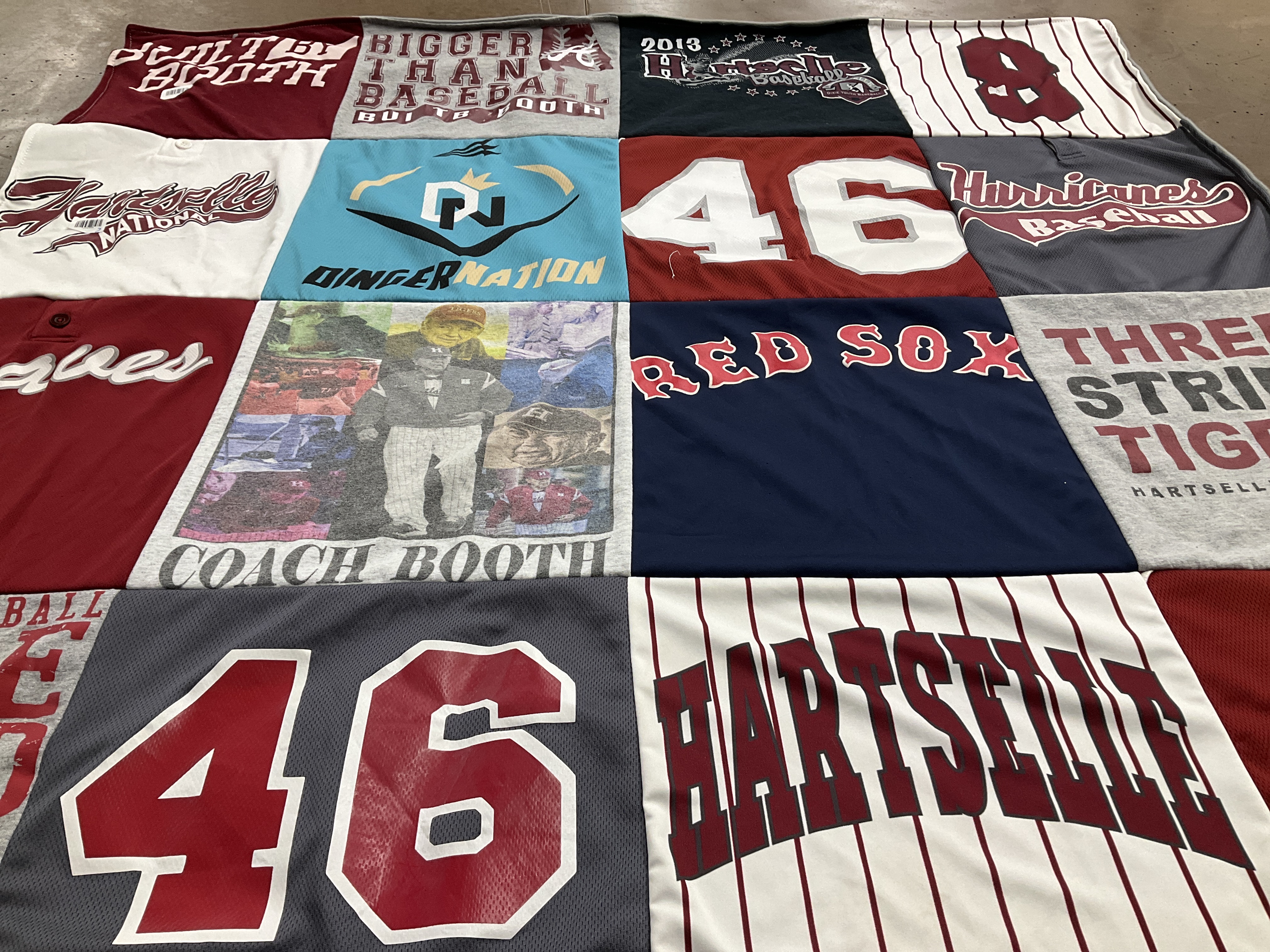 T-shirt quilt featuring hartselle hurricanes baseball by Brandon from AL
