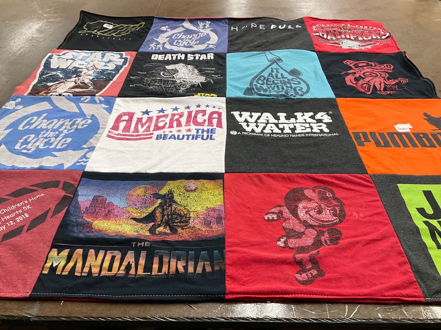T-shirt quilt featuring ohio state university by jennifer from OH