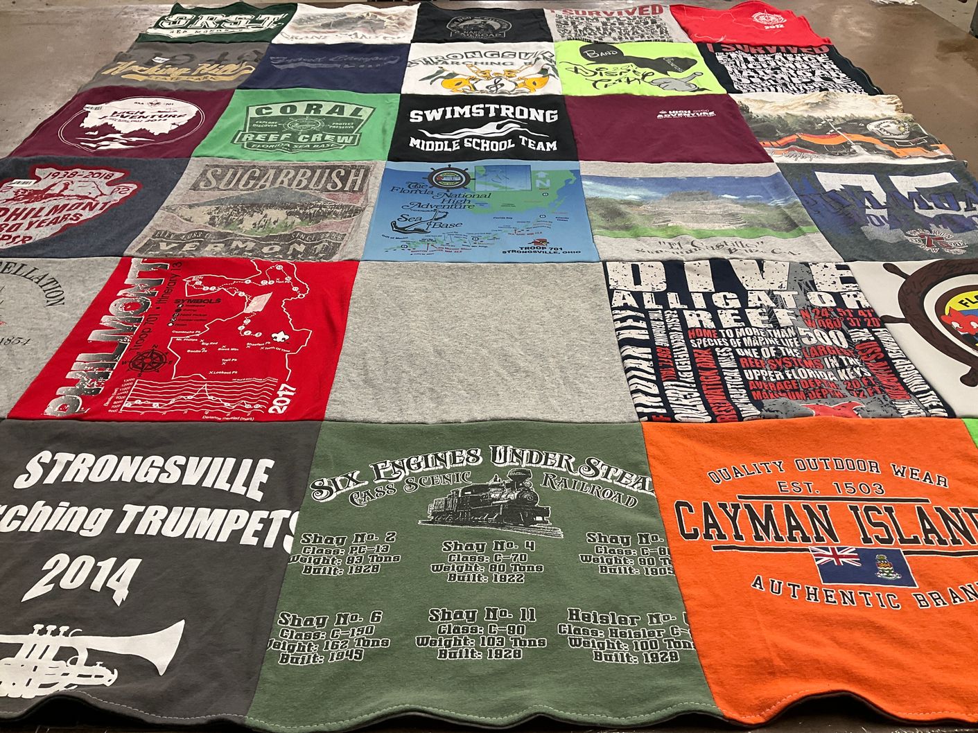 T-shirt quilt from strongsville high school by Kim from OH