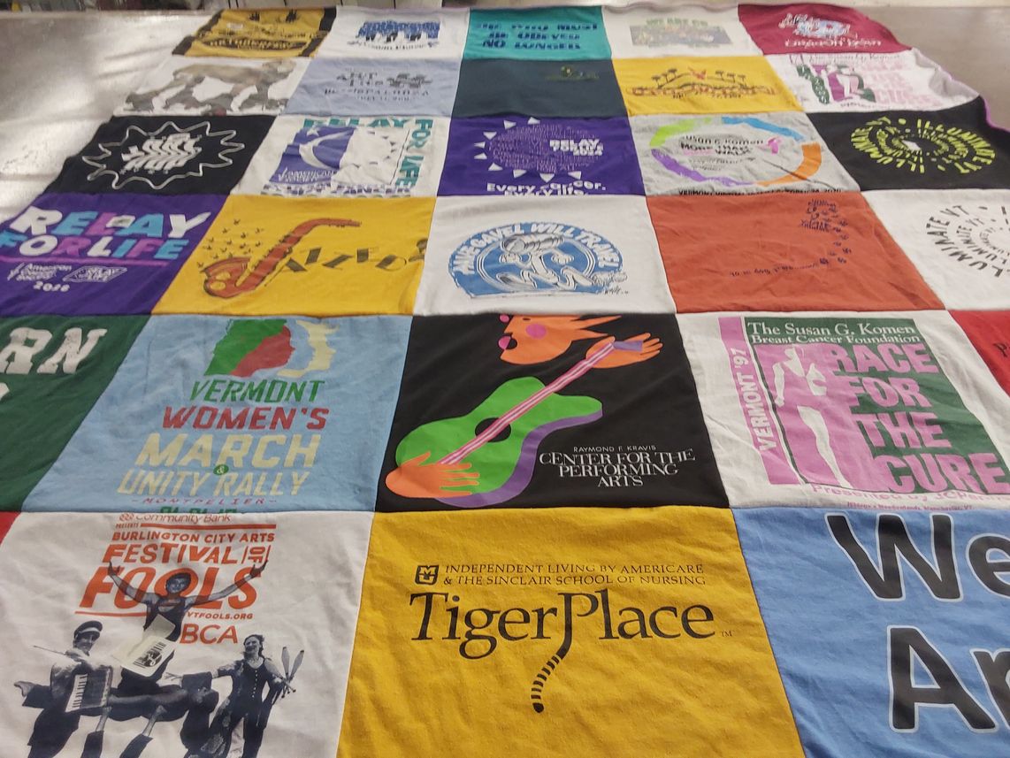 T-shirt quilt from the sinclair school of nursing by Lori from VT
