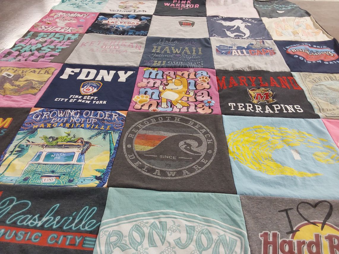 T-shirt quilt featuring university of maryland terrapins by Lori from MD