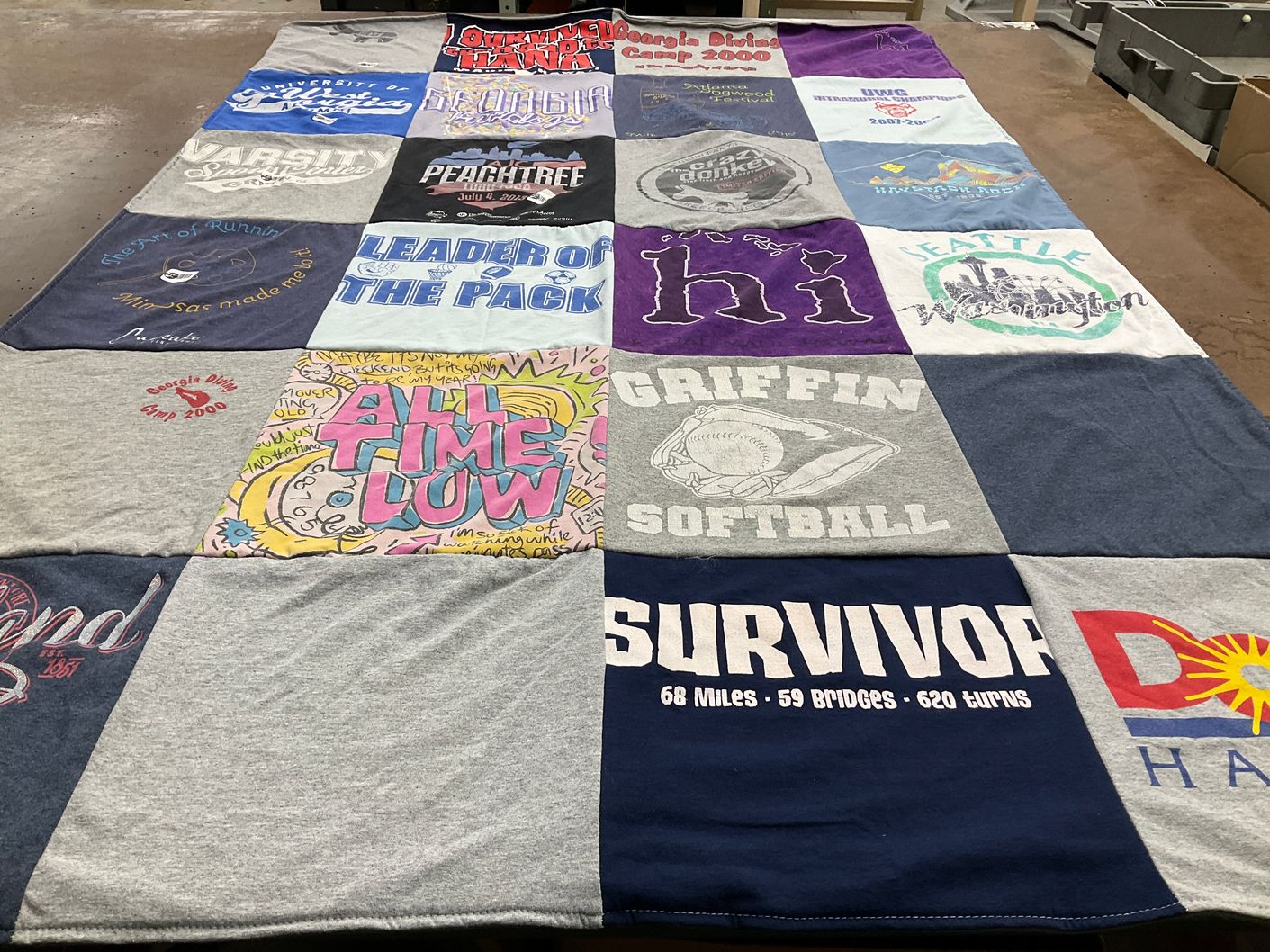 T-shirt quilt featuring griffin softball by Kathryn from GA