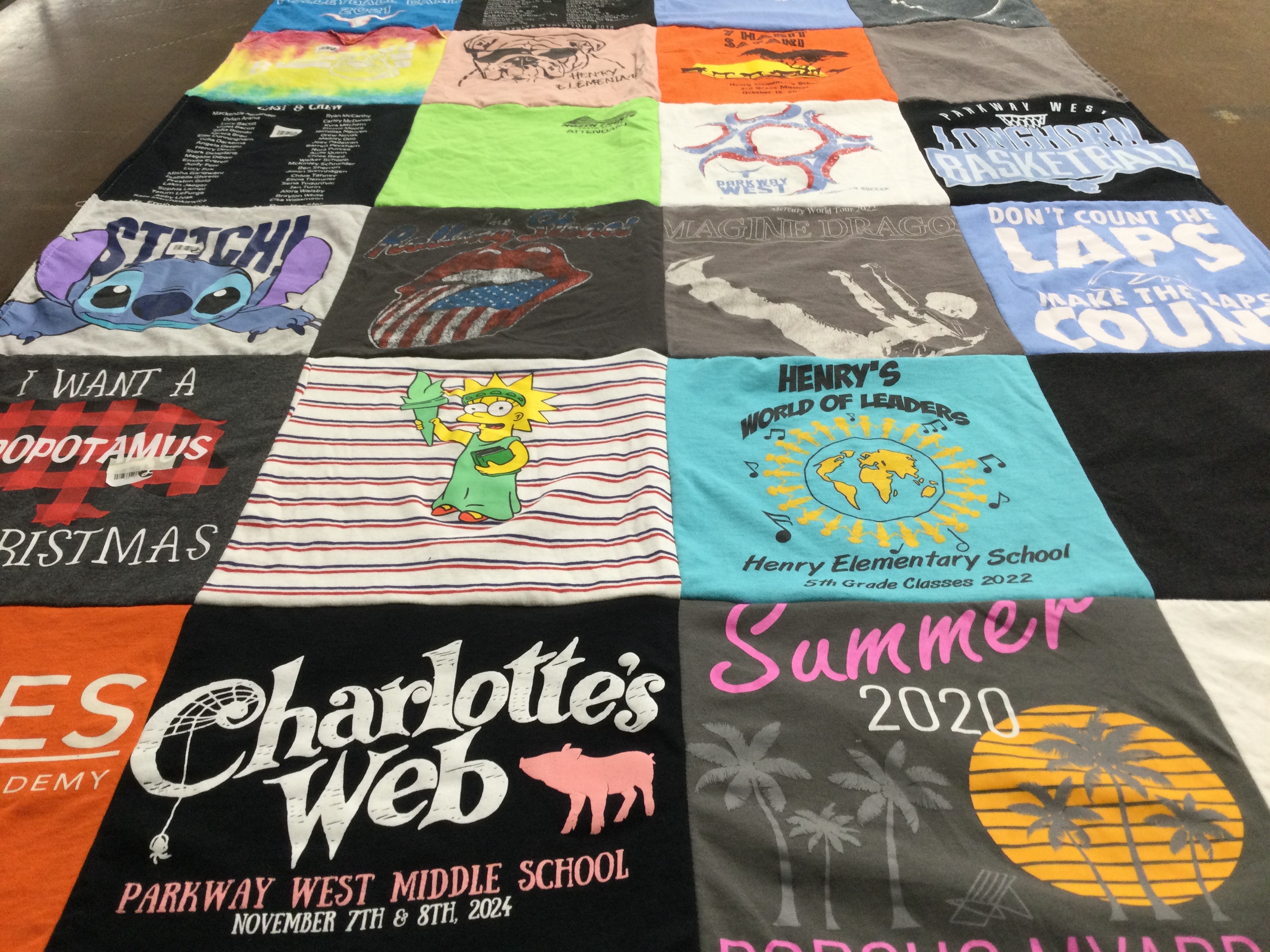 T-shirt quilt featuring parkway west basketball by Carrie from MO