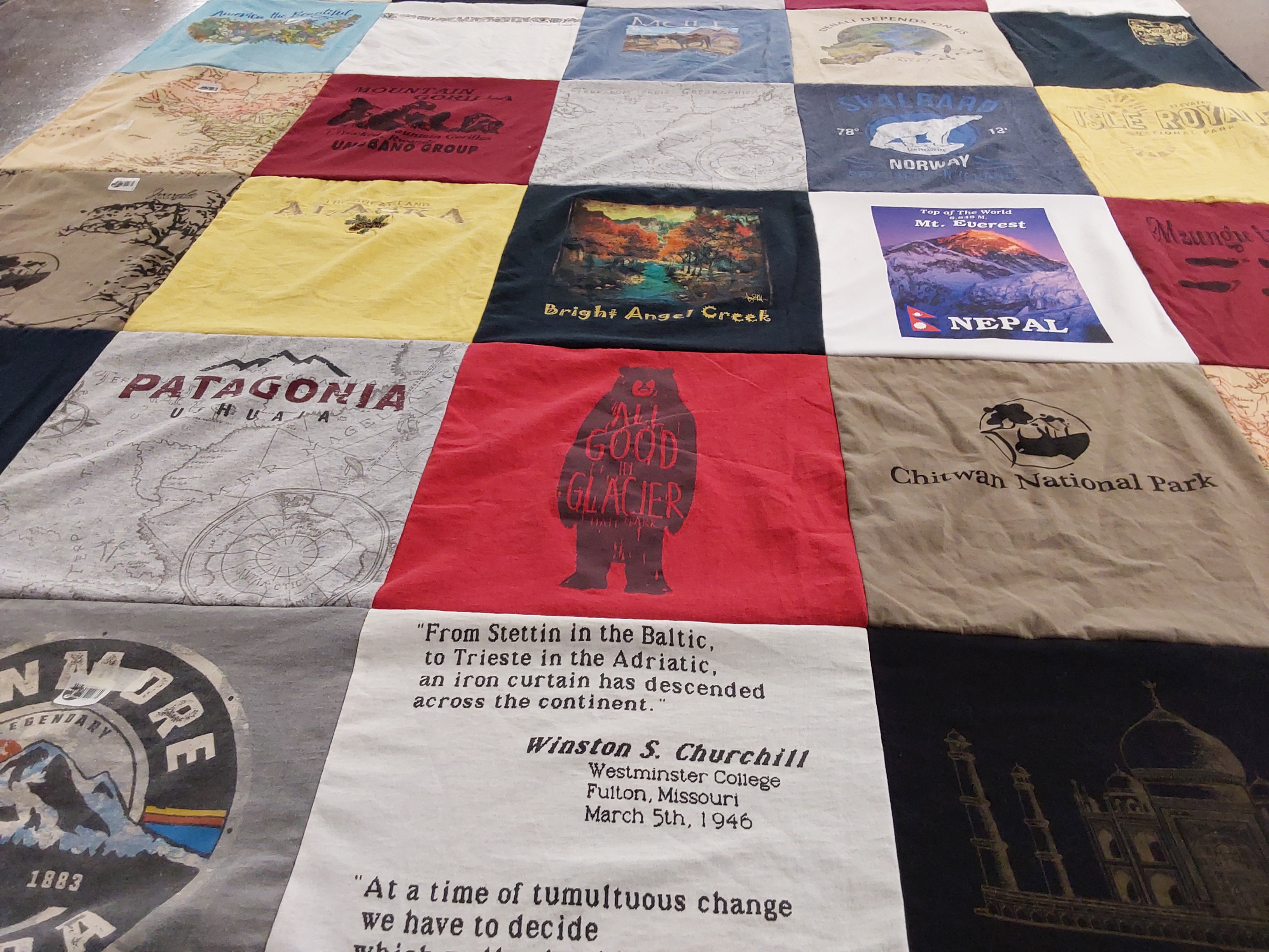 T-shirt quilt from westminster college by Carol from NE