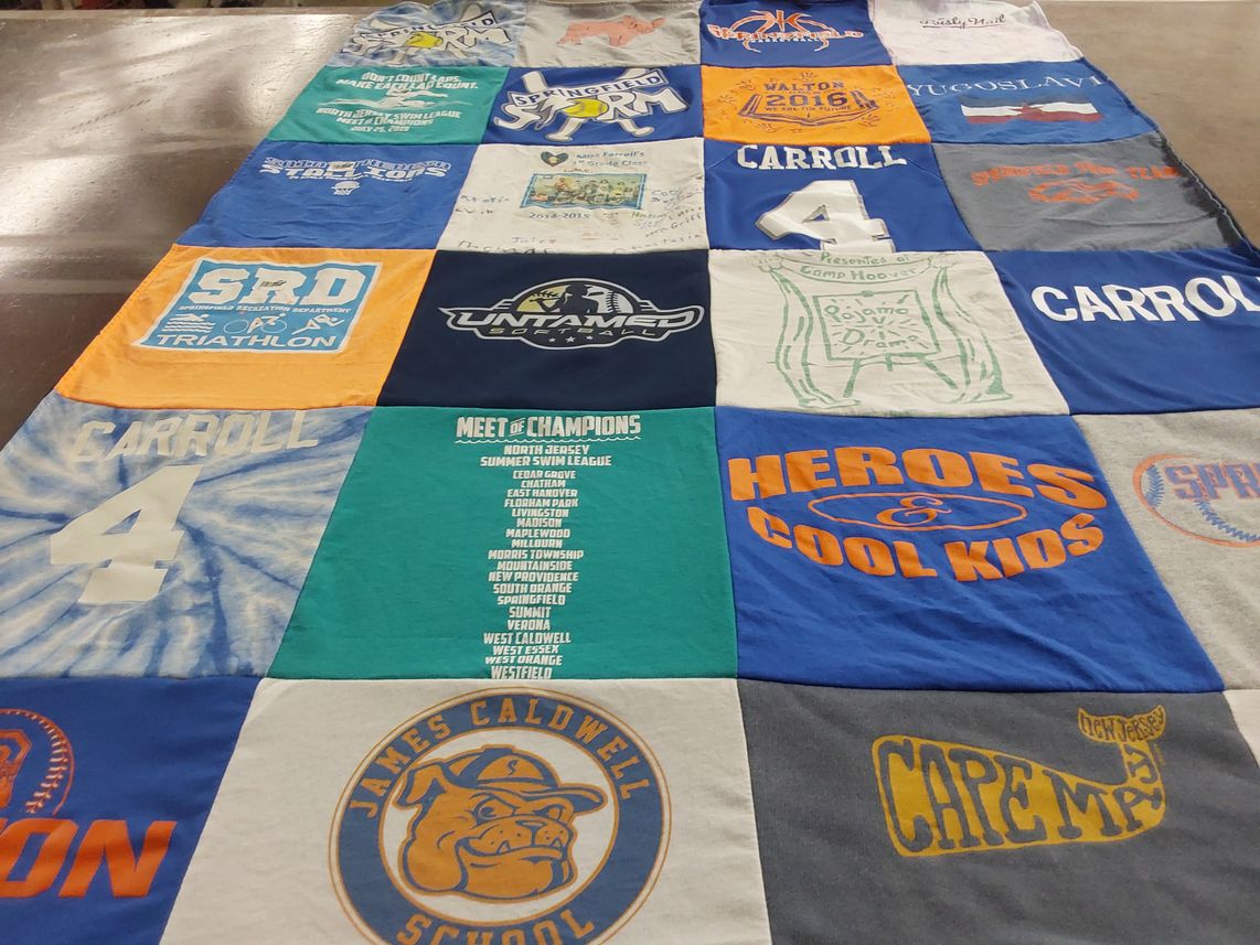 T-shirt quilt featuring carroll by Kara from NJ