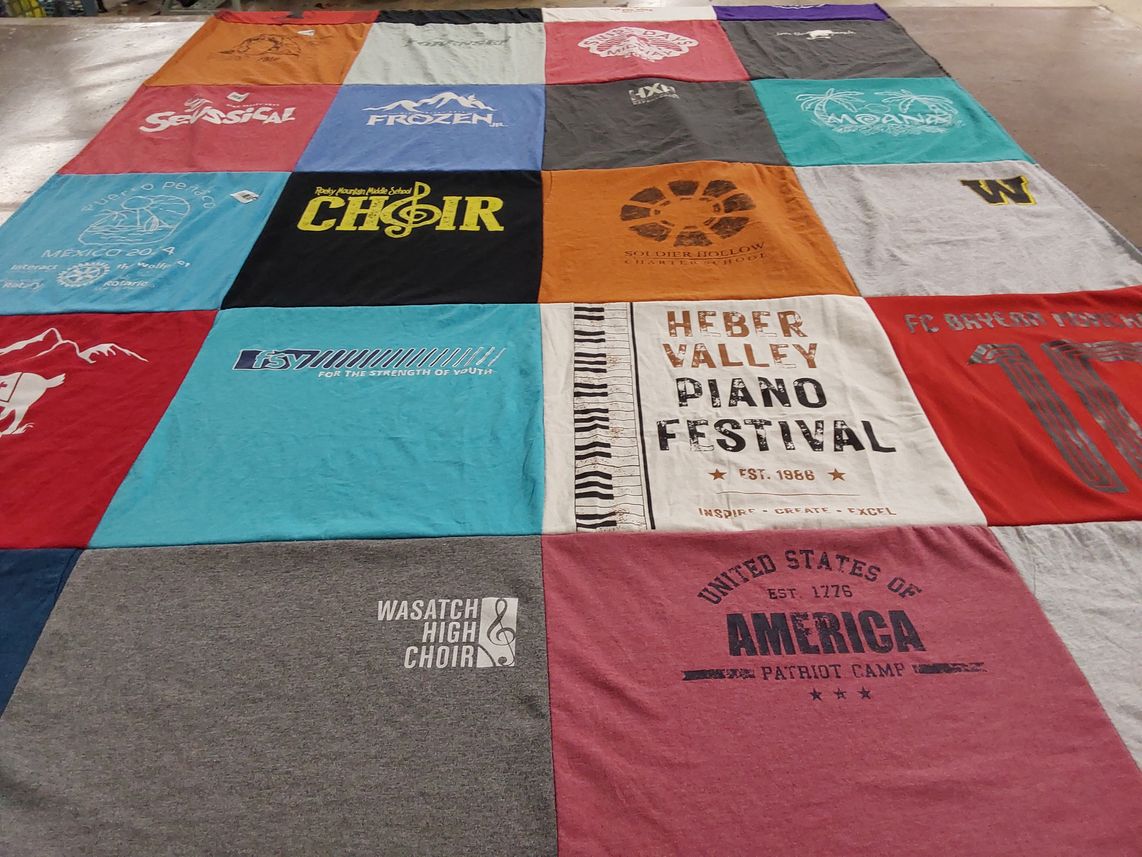 T-shirt quilt from wasatch high school by KRISTEN from UT