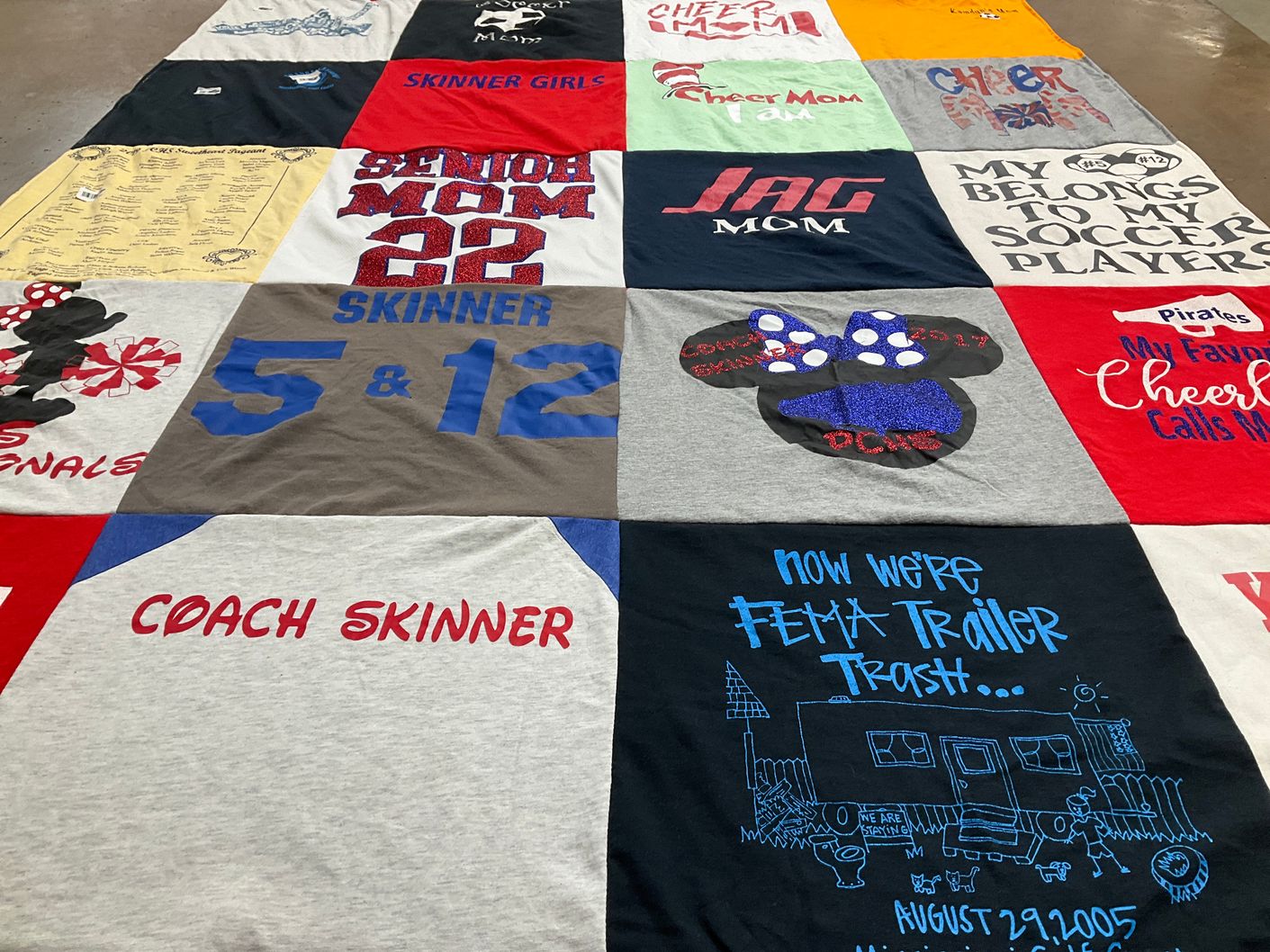 T-shirt quilt from skinner high school by Kealey from MS