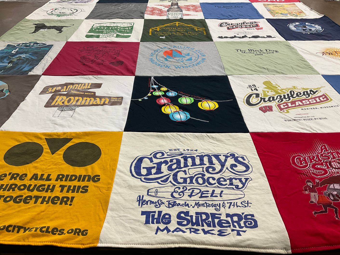 T-shirt quilt featuring crazylegs classic by Paul from IL