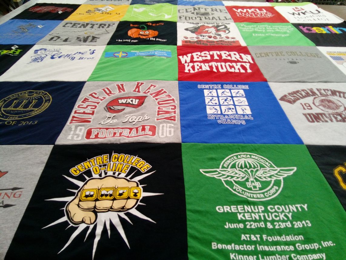 T-shirt quilt featuring western kentucky university football by Mackenzie from KY