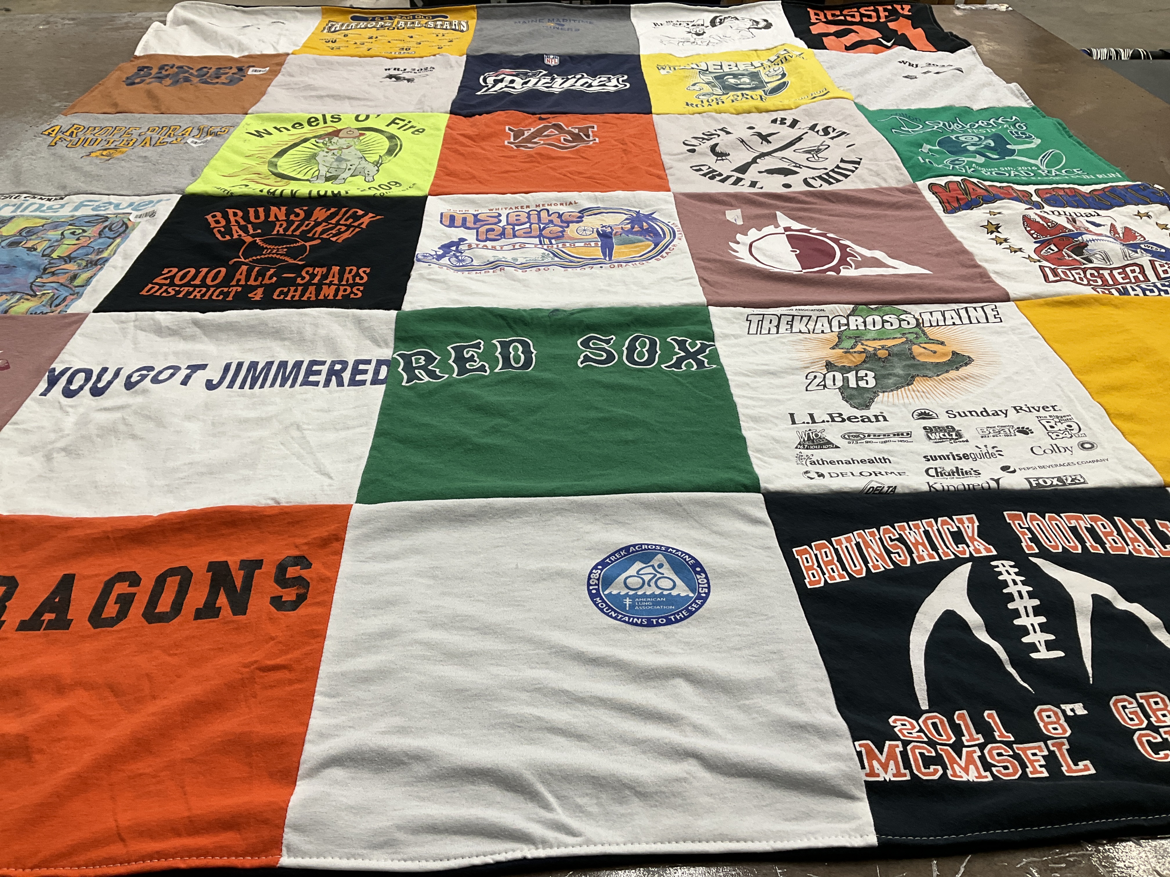 T-shirt quilt featuring brunswick football by Pam from ME