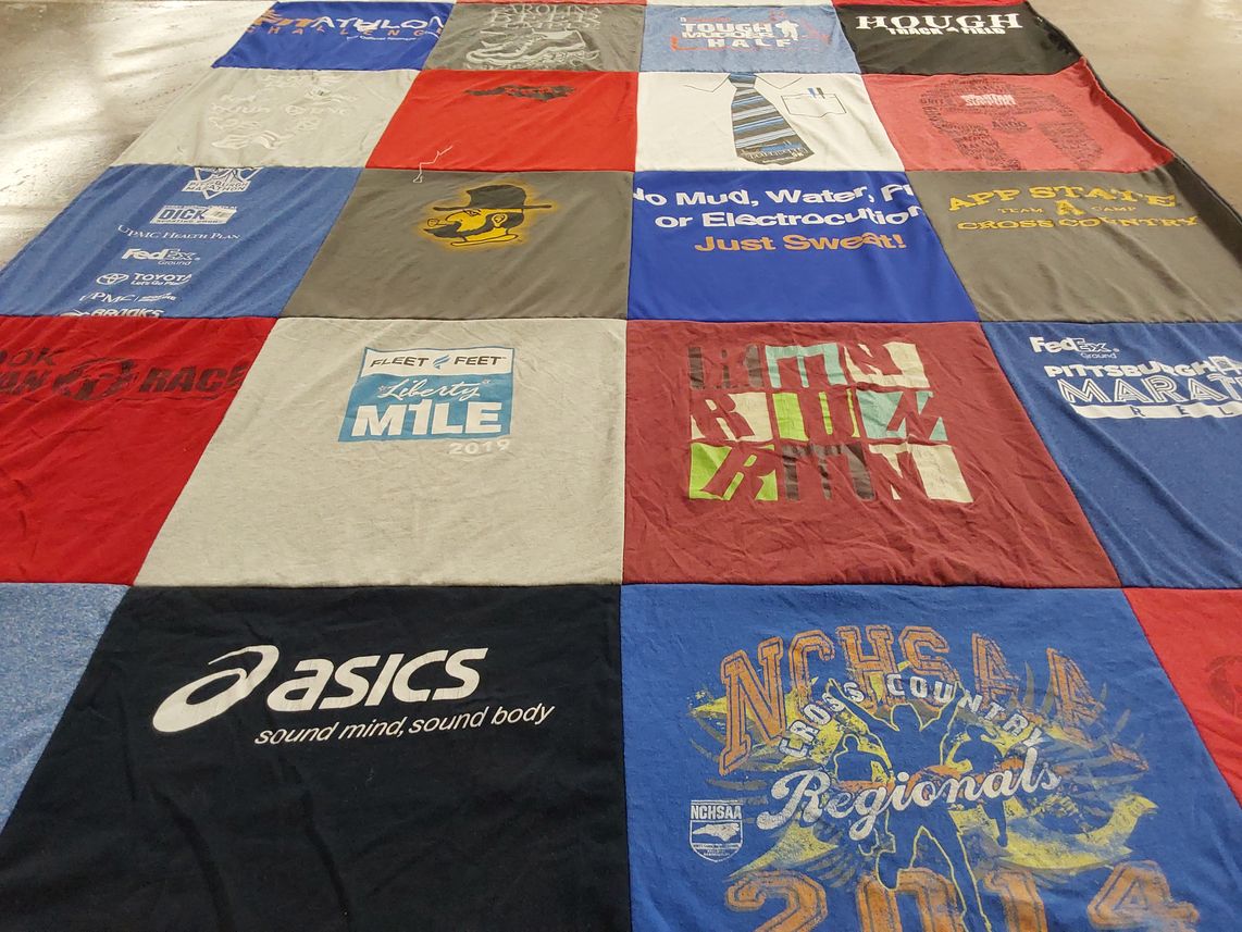 T-shirt quilt featuring nchsaa cross country by Dwayne from PA