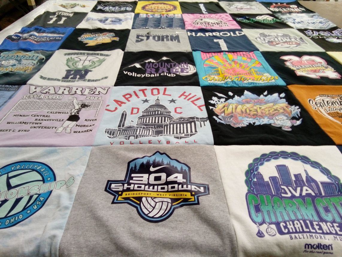 T-shirt quilt featuring bridgeport volleyball club, capitol hill volleyball club by Kristen from WV