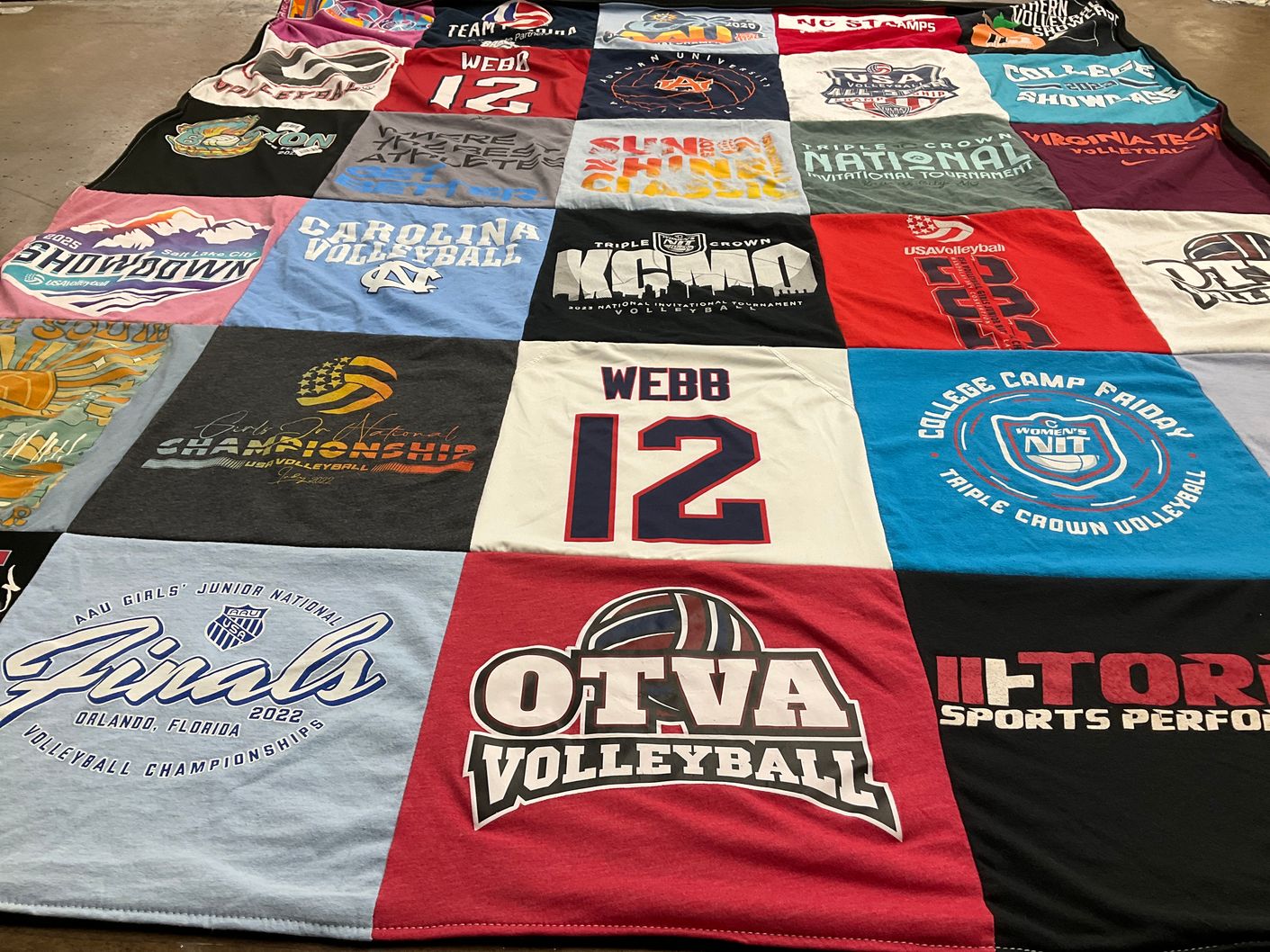 T-shirt quilt featuring otva volleyball by Dana from FL
