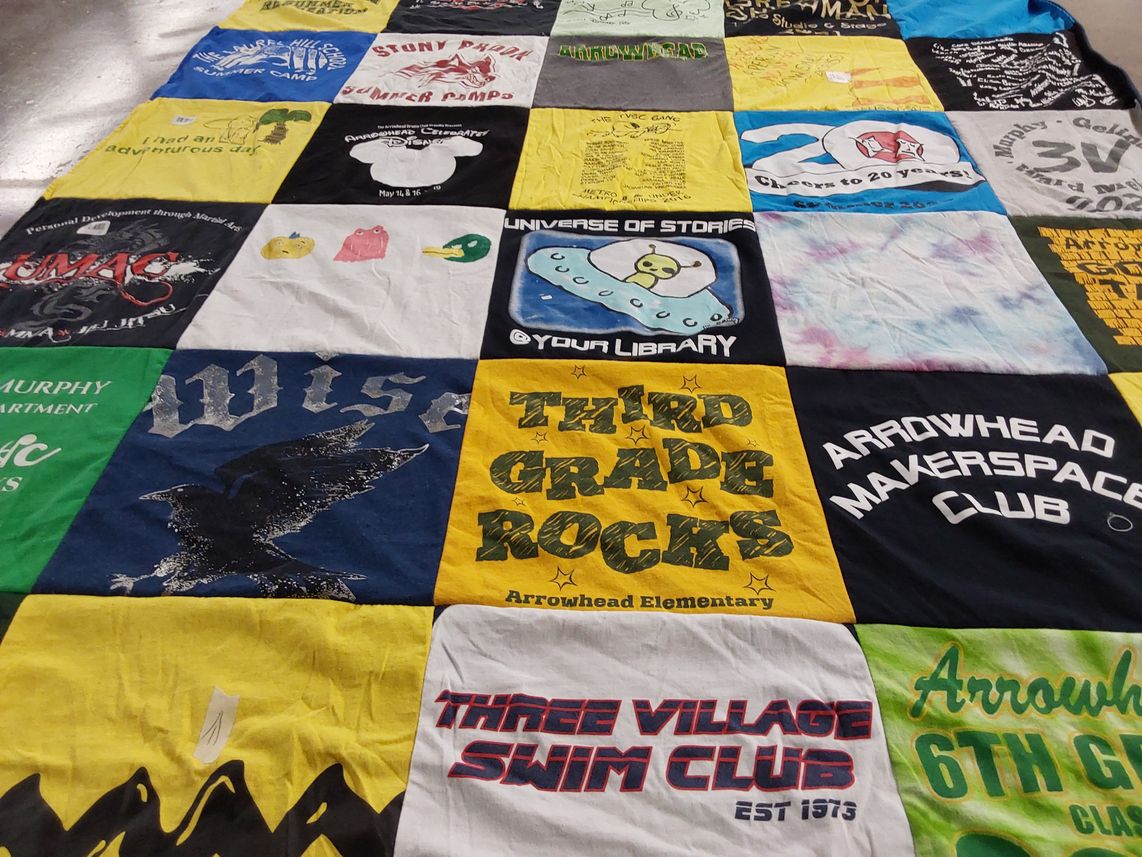 T-shirt quilt from arrowhead elementary school by Bethany from NY