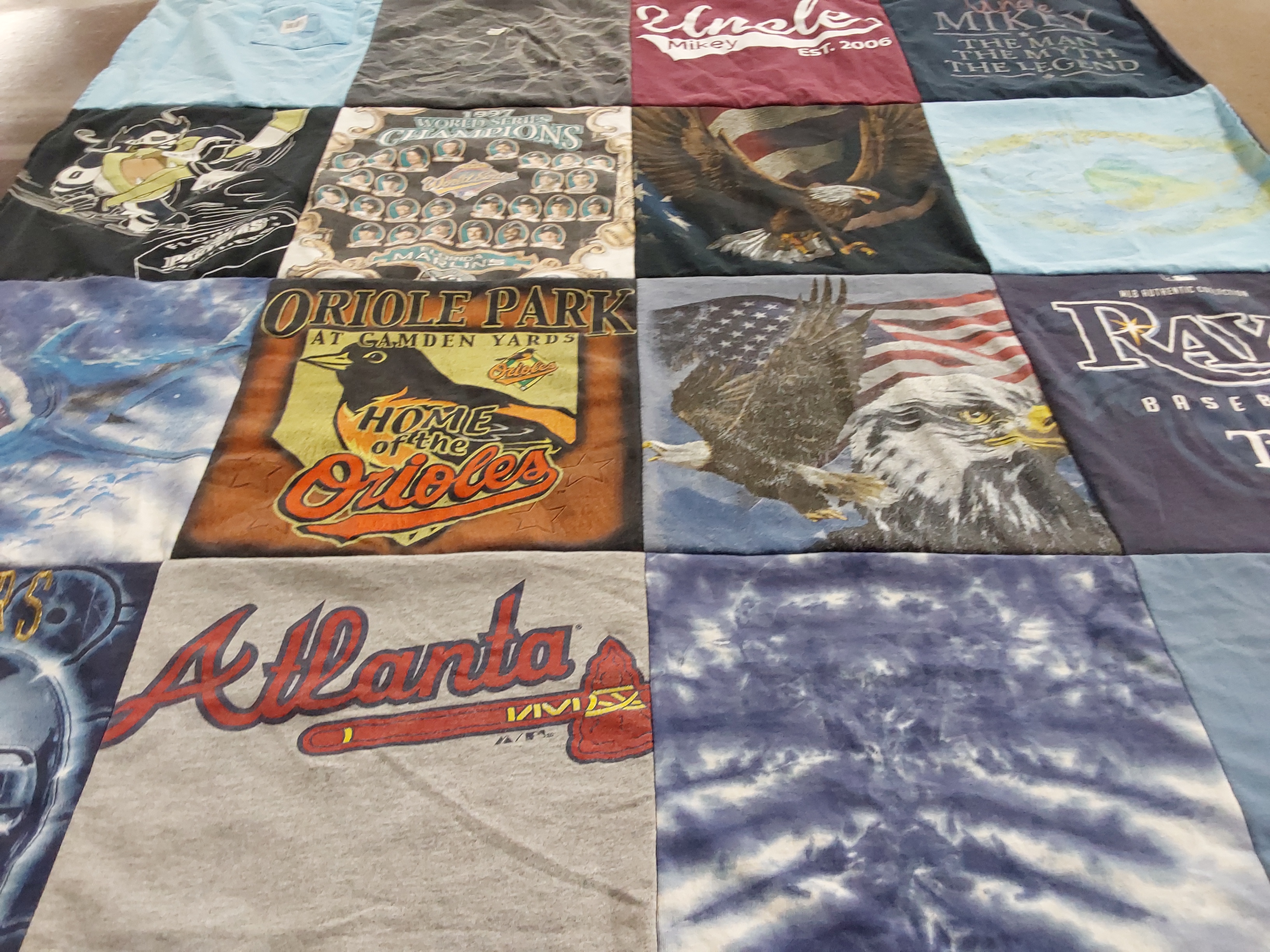 T-shirt quilt featuring atlanta braves by Mary from FL