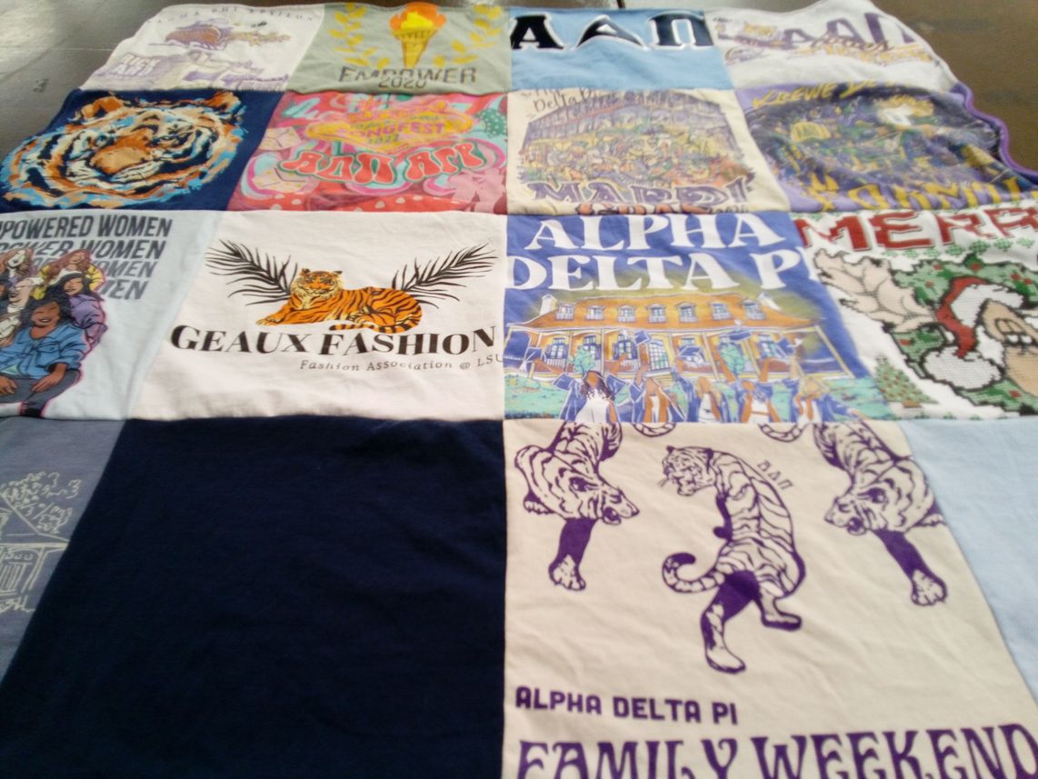 T-shirt quilt from louisiana state university by Donna from TX