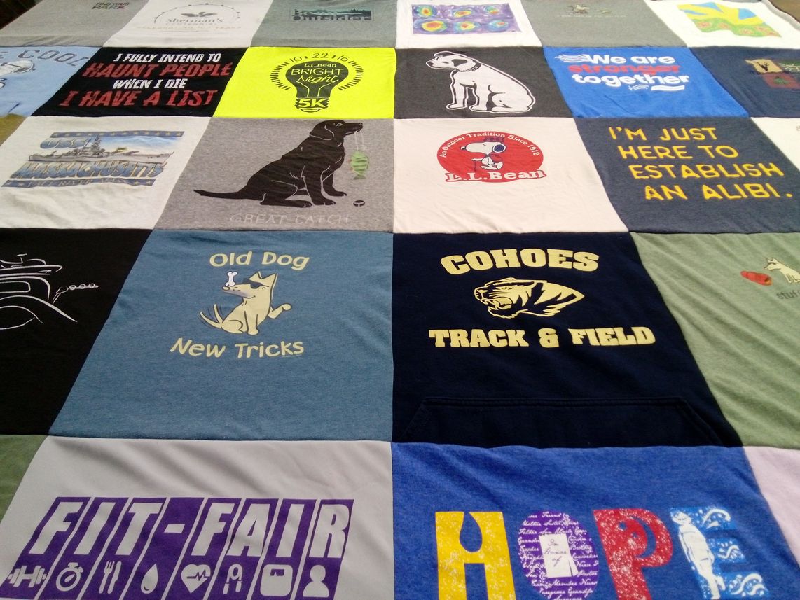 T-shirt quilt from cohoes high school by Cornelia  from NY