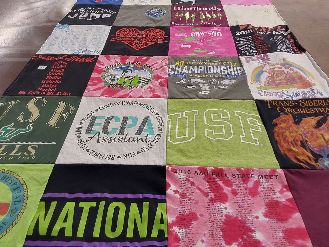 T-shirt quilt from university of south florida by Melissa from FL