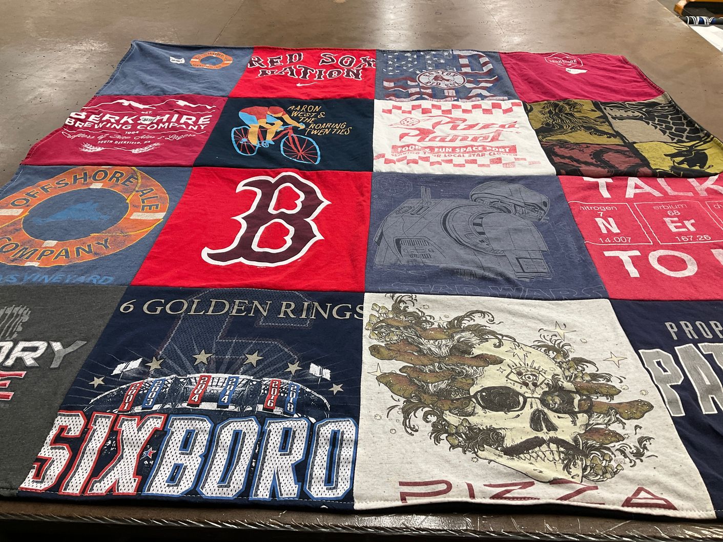T-shirt quilt featuring boston red sox by Judy from MA