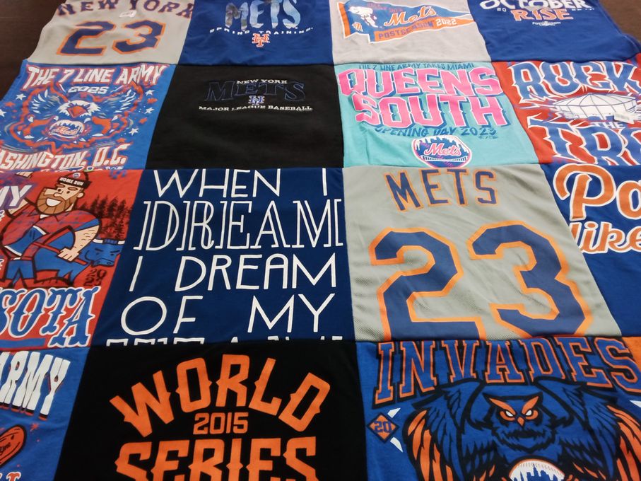 T-shirt quilt featuring new york mets by Harriet from NJ