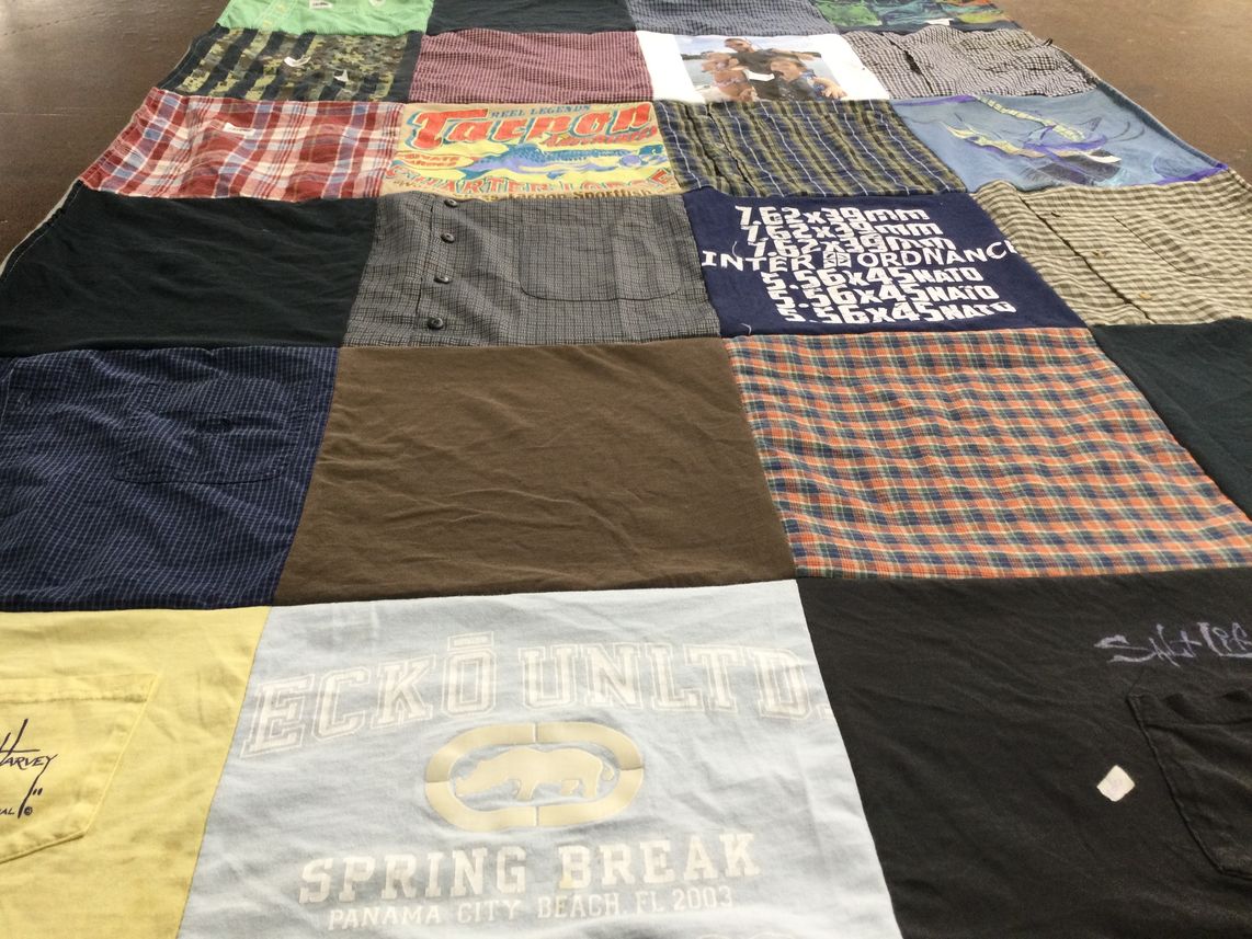 T-shirt quilt with beach, spring break themes by Kenneth from FL