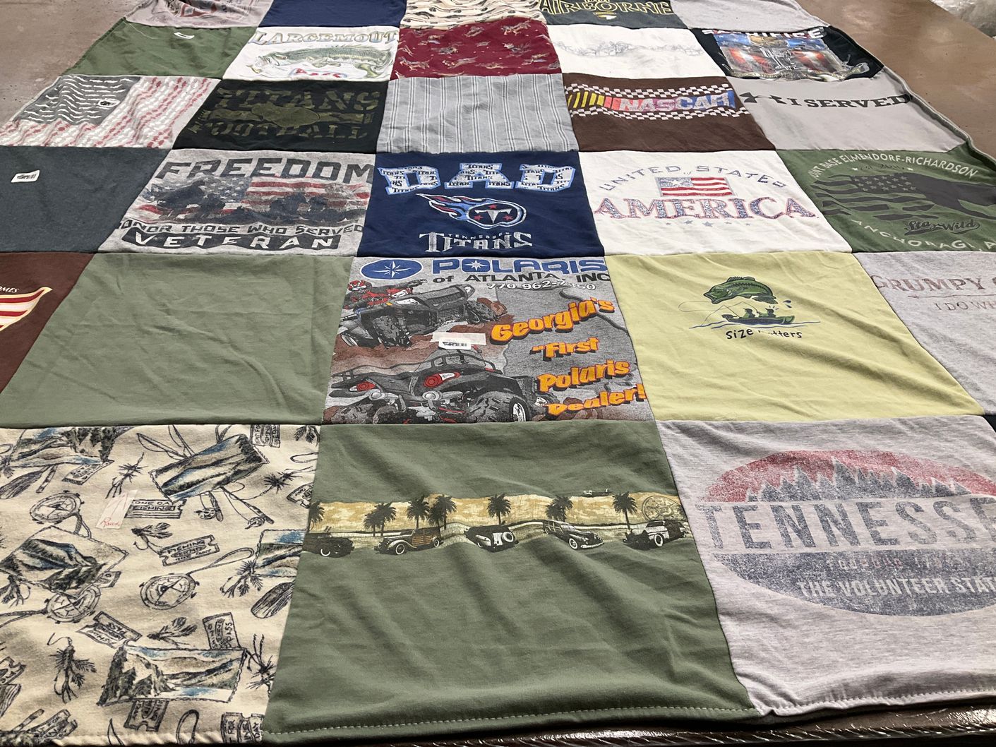T-shirt quilt featuring tennessee titans football team by Belinda from TN