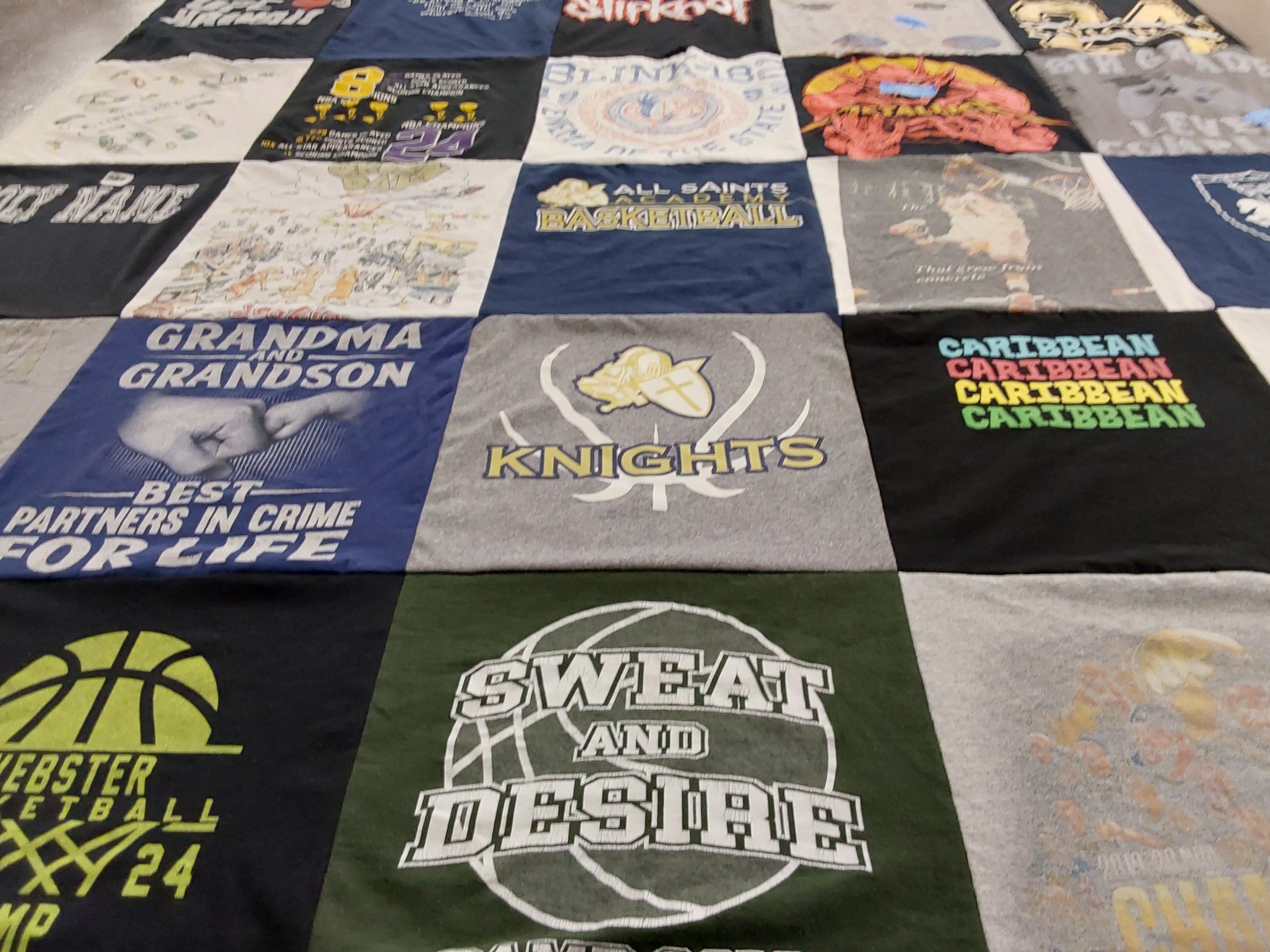 T-shirt quilt featuring knights by Jennifer from MA