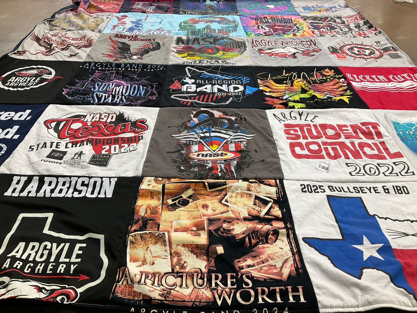 T-shirt quilt from argyle high school by Katey from TX