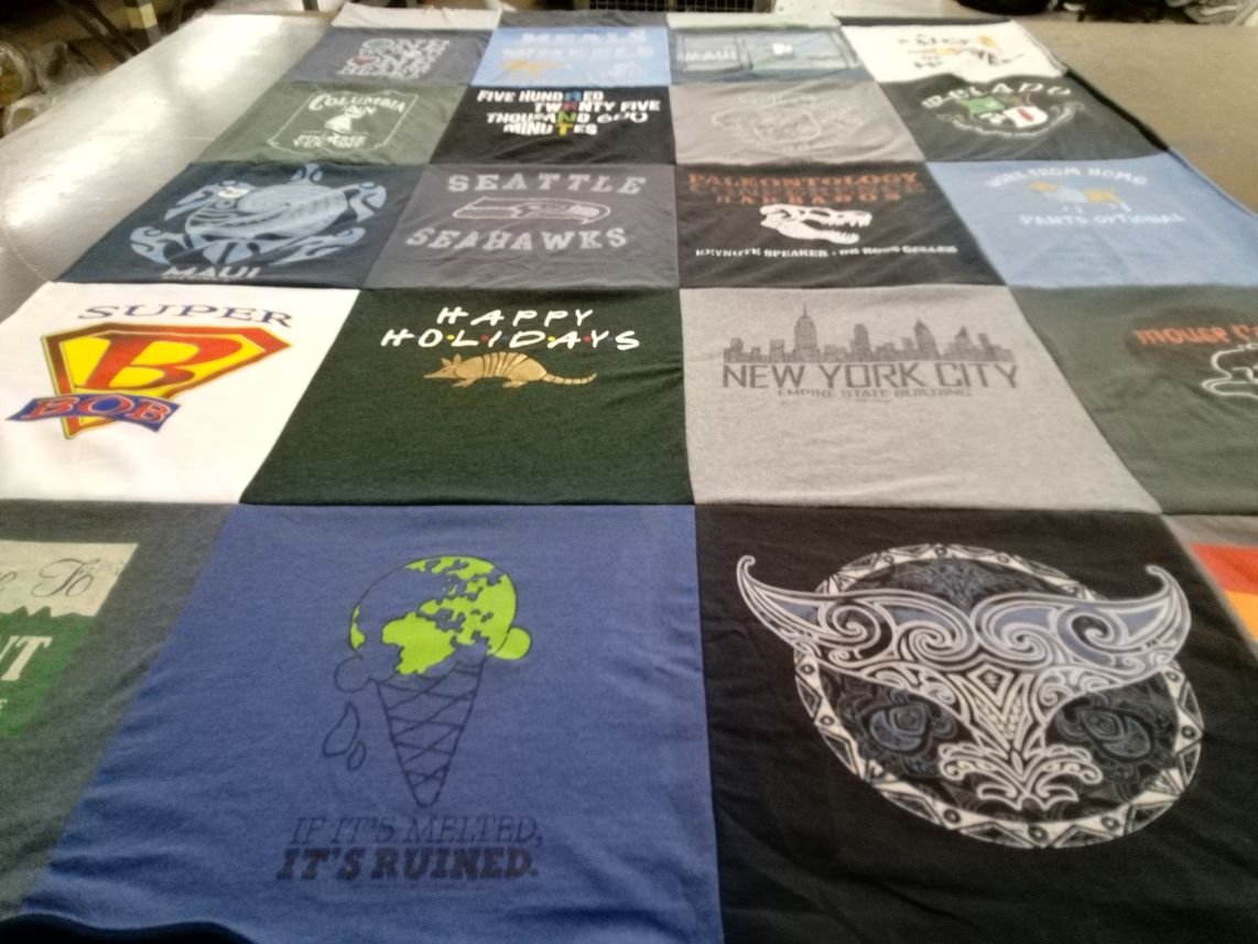 T-shirt quilt featuring seattle seahawks by Michelle from WA