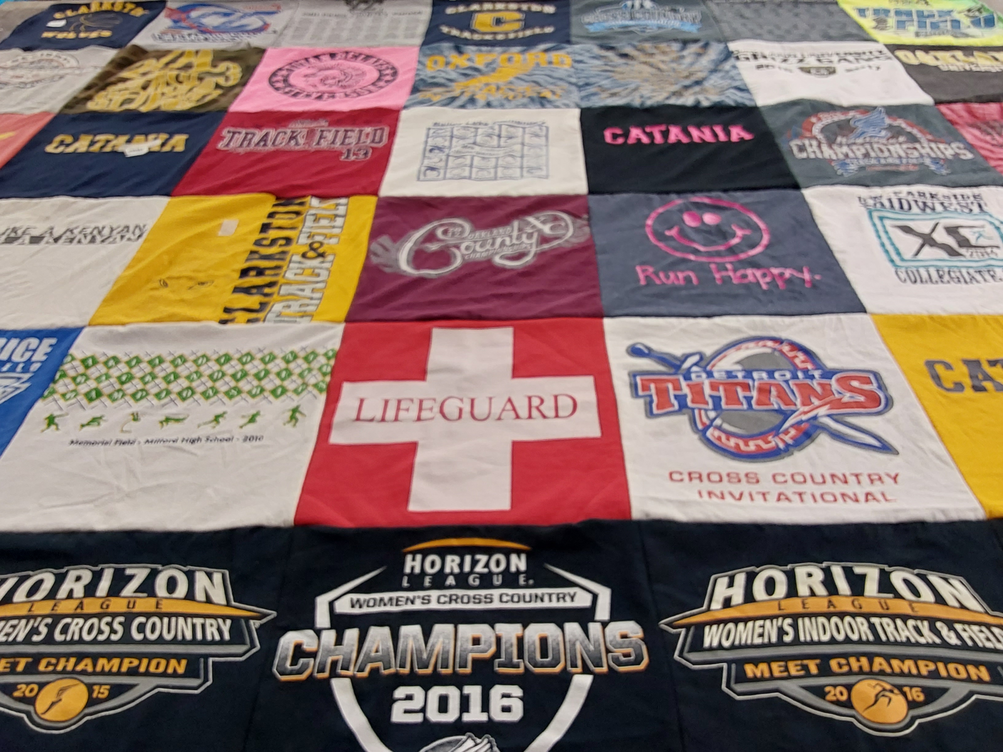 T-shirt quilt featuring university of detroit titans by Ashlyn from MI