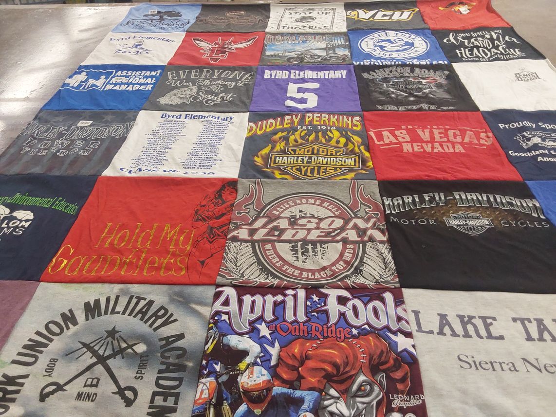 T-shirt quilt featuring oak ridge high school by Victoria from VA