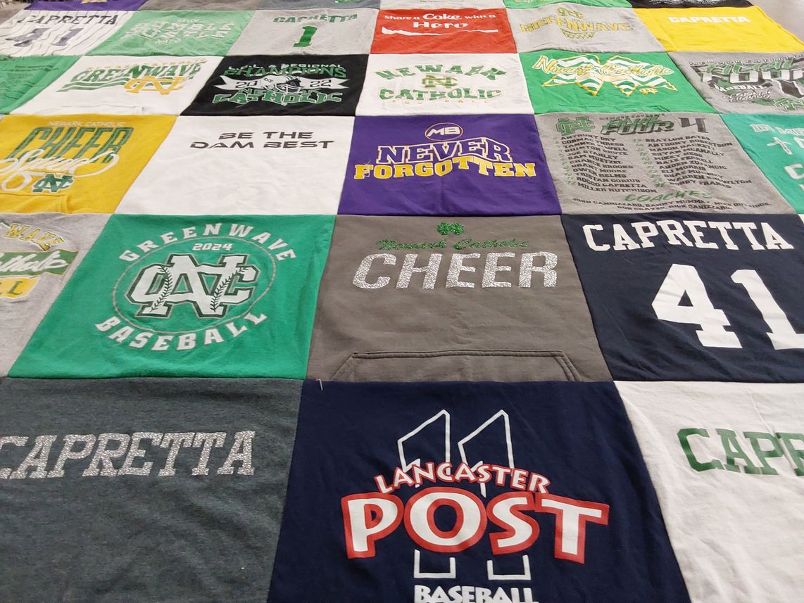 T-shirt quilt from neptune catholic high school by Lianna from OH