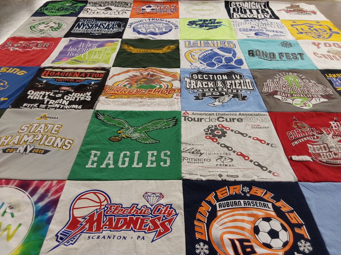 T-shirt quilt featuring auburn arsenal by Kristen from NY