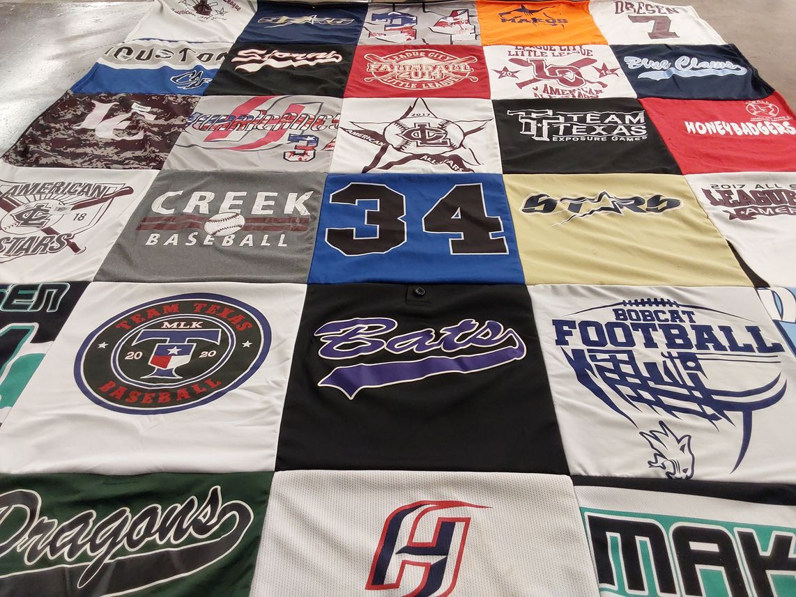 T-shirt quilt featuring team texas, bobcat football by Amanda from TX