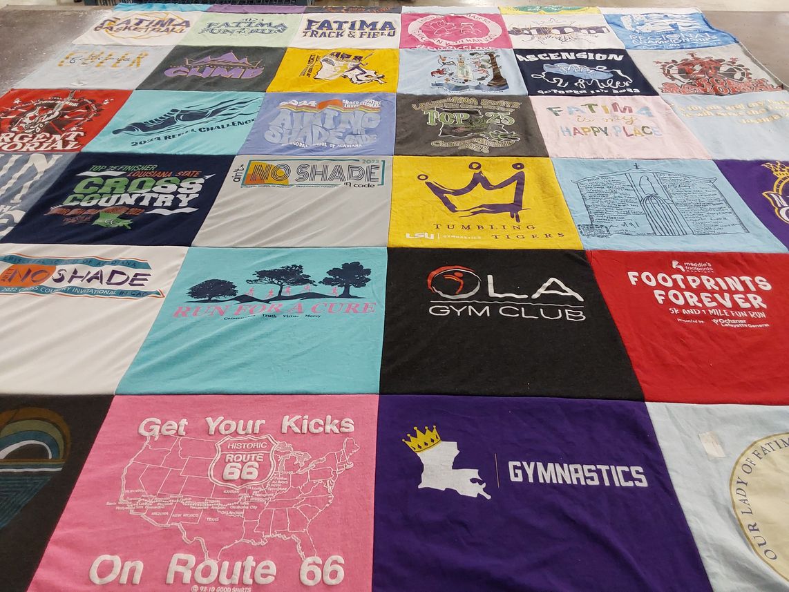 T-shirt quilt from louisiana state university by Lacey from LA