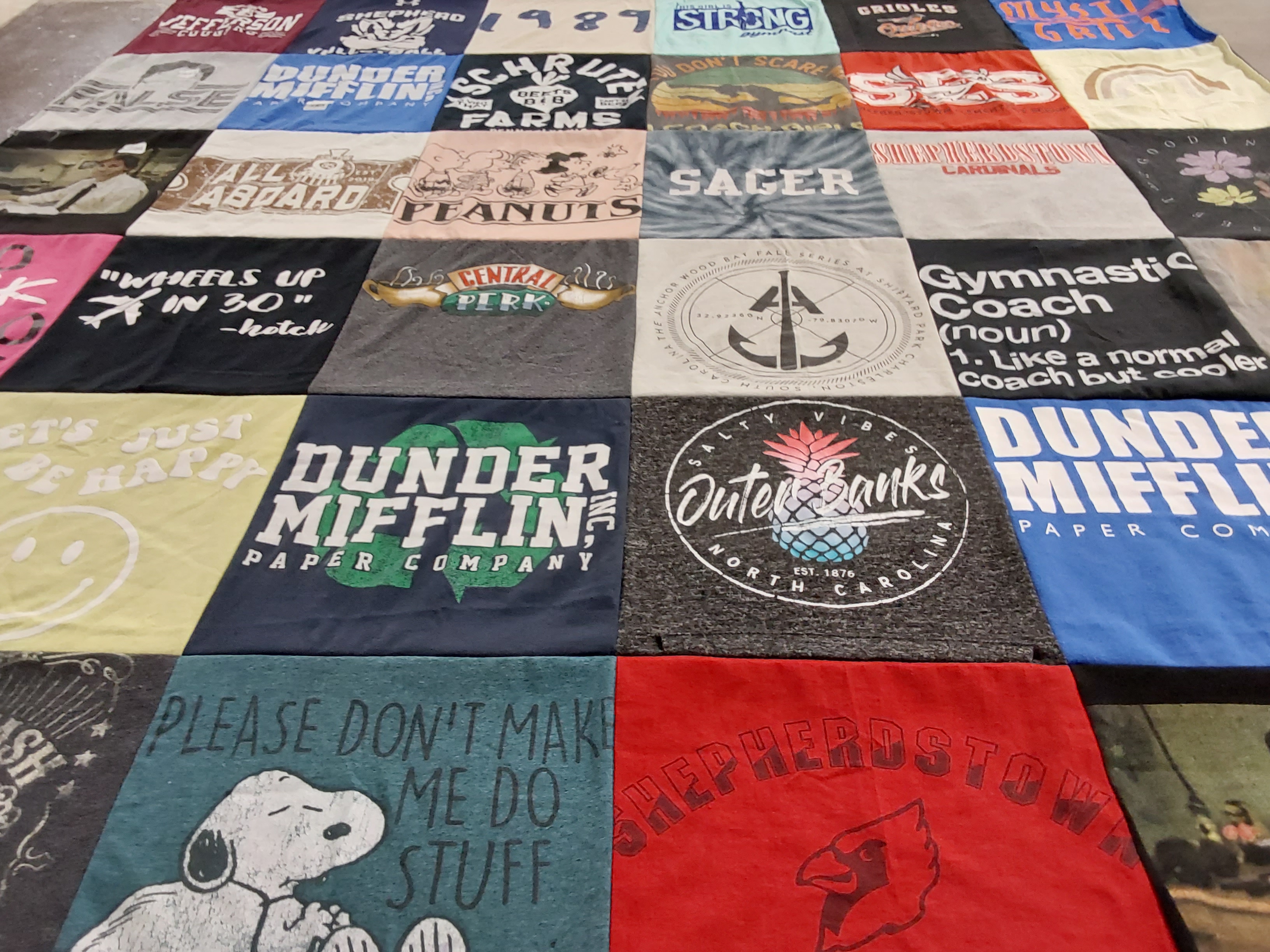 T-shirt quilt from shepherd university by Martha from WV