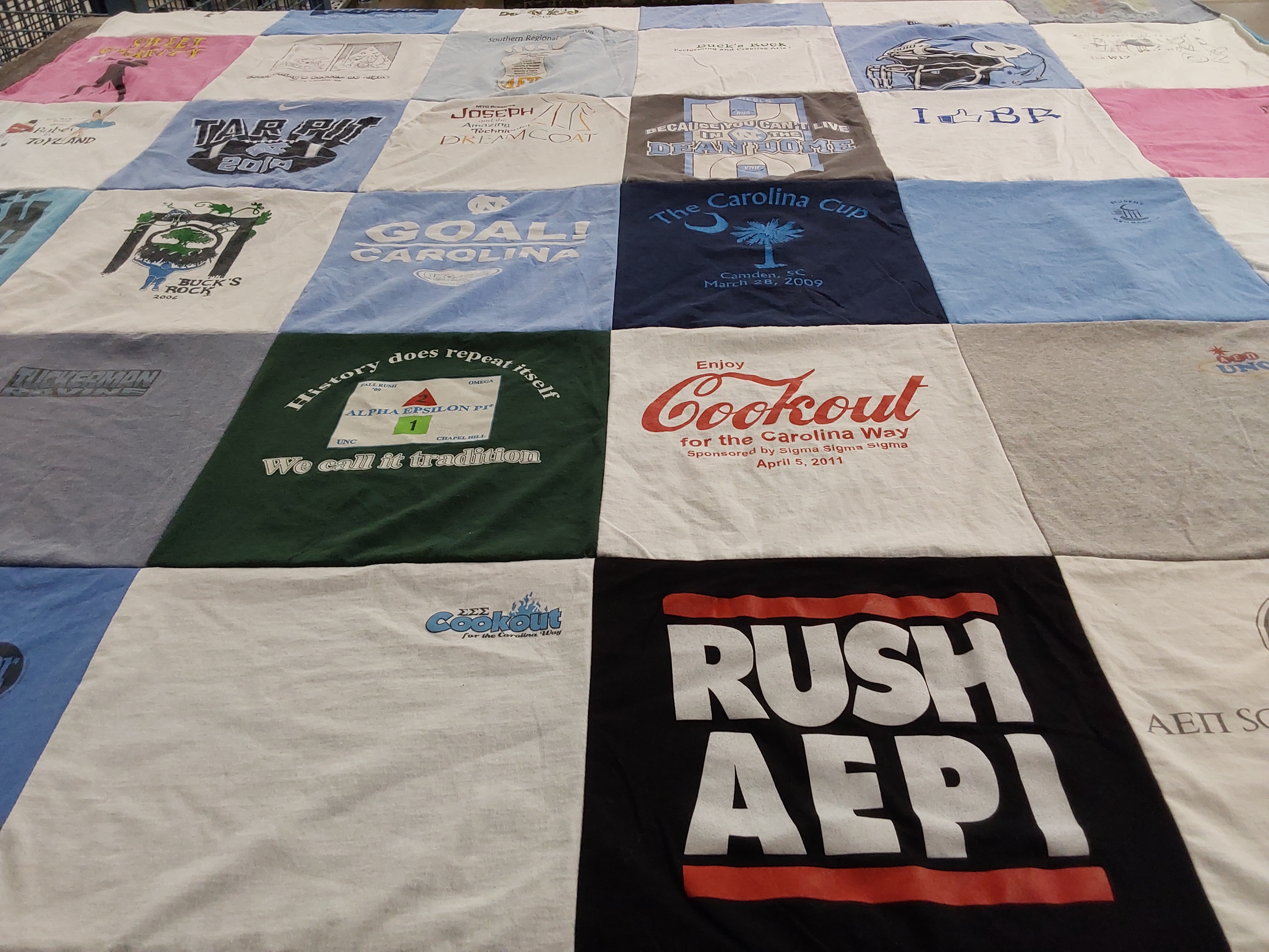 T-shirt quilt from university of north carolina by Lauren from UT
